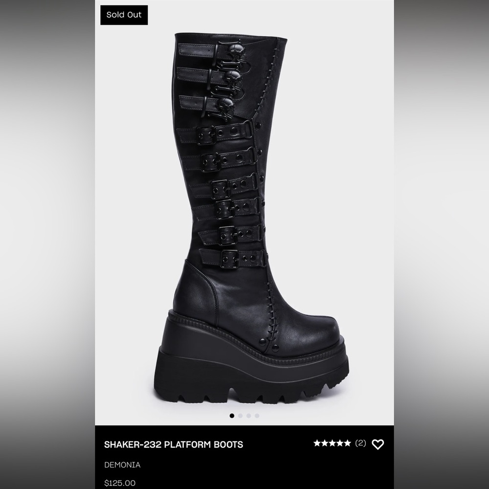 Demonia Shaker-232 platform boots